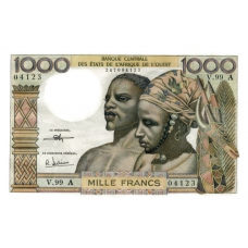 P103Ai Ivory Coast - 1000 Francs Year ND